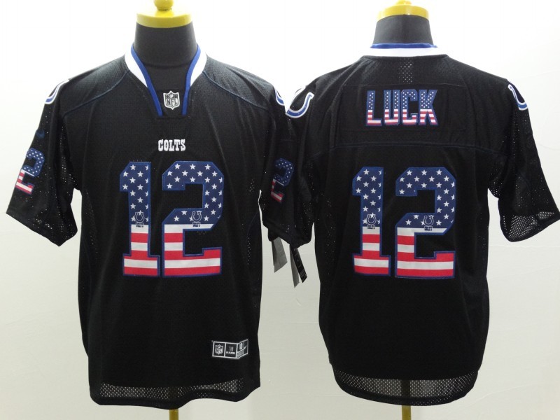 Men's Indianapolis Colts Andrew Luck #12 Black Jersey